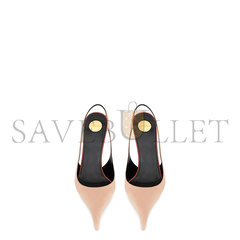 YSL DEROCHE SLINGBACK PUMPS IN SATIN CREPE 8591049QNAG6833